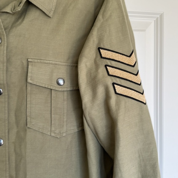 RAILS Loren canteen shirt jacket snap closure & cuffs military green size Large. - Picture 5 of 12